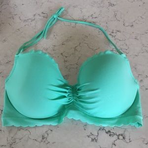 Victoria’s Secret Mint Ruched Halter Bikini Top